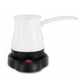 Ibric electric fara fir pentru cafea turceasca Rosberg, 600 W, 500 ml, otel inoxidabil, Alb