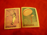 Serie Bulgaria 1960 - Maestri Parasutisti - 2 valori, Nestampilat