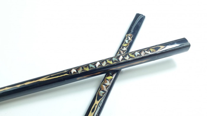 m Betisoare chinezesti pentru mancat, lemn cu sidef bete China chopsticks