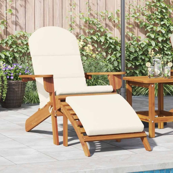 vidaXL Scaun de grădină Adirondack &amp; suport picioare lemn masiv acacia
