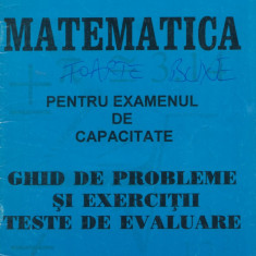 Pelteacu, I. s. a. - MATEMATICA PENTRU EXAMENUL DE CAPACITATE, ed. Cuvintul