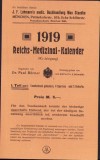 A1949 Reclamă Reichs-Medizinal-Kalender cu carte poștală Germania, 1919