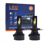 Set 2 becuri auto LED H4 V88S, 190W, 6000K, canbus, 18000lm