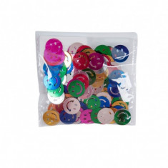 Accesorii creatie COLORARTE metal smiley face sclipici 10/14g/set