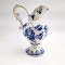 DELFT Ulcior cu Picior Ceramica Olanda 20 cm inaltime monocrom alb albastru