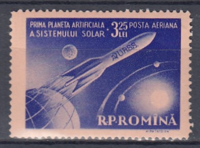 ROMANIA 1959 LP 470 PRIMA PLANETA ARTIFICIALA A SISTEMULUI SOLAR SERIE MNH foto