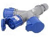 Conector alimentare AC, IEC 60309, IP44, 16A, 230V AC, 3 pini, PCE - 9432006
