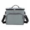 Geanta Frigorifica Termoizolanta XL, Impermeabila, cu Curea, Gri/Albastru 26x24x17cm, Camping, Plaja, Pescuit