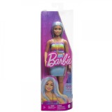 PAPUSA BARBIE FASHIONISTA CU PAR AURIU SI TOP SPORT, Mattel