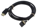 Cablu DisplayPort Goobay 2m, mufă 90&deg; sus/jos, PVC