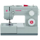 Masina de cusut Singer Heavy Duty, 32 Programe de cusut, Butoniera complet automata, 90W, Cadru complet metalic, Gri