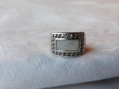 argint AGATHA PARIS INEL cu SIDEF FRANTA ornat SPLENDID cu ZIRCONII de efect UNIC foto