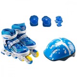 Set de Role reglabile, Casca de protectie si Geanta, Action One, Ciel, L, 39-42