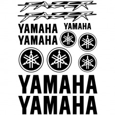 Set 12 Stickere Yamaha Fazer Negru foto