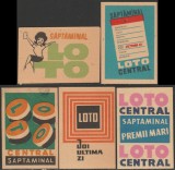 1961-1966 Romania - Set 5 etichete de chibrituri romanesti LOTO