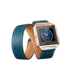 Bratara Infinity din piele ecologica pentru Fitbit Blaze fara carcasa-Culoare Albastru, Oem