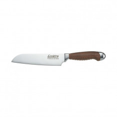 Cutit santoku Maestro Heinner, 18 cm, lama inox, maner lemn nuc