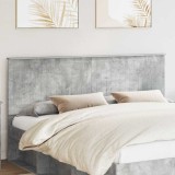 vidaXL Tăblie cap cu headboard Gri din beton 180 cm Lemn compozit 887729