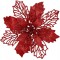 Set 10 ornamente pentru bradul de Craciun, stea Poinsettia, 16cm, visiniu Household NewTrend