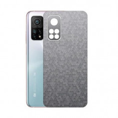 Set Folii Skin Acoperire 360 Compatibile cu Xiaomi Mi 10T Pro (2 Buc) - ApcGsm Wraps HoneyComb Silver