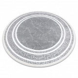Modern GLOSS covor cerc 2813 27 stilat, cadru, grecesc gri, cerc 200 cm