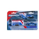 MAJORETTE TRANSPORTER SET REMORCA DE CURSE DELUXE FORD F 150 RAPTOR SI MASINUTA FORD MUSTANG GT