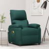 VidaXL Fotoliu de masaj electric, verde &icirc;nchis, material textil