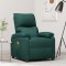 vidaXL Fotoliu de masaj electric, verde &icirc;nchis, material textil