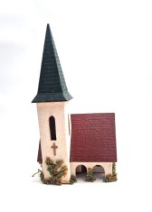 biserica de sat circuit trenulet Diorama feroviara Faller model # 240 HO Germania anii &#039;80 macheta cai ferate