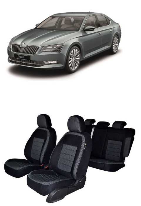 Set Huse scaune dedicate Skoda Superb (2015-2019) + husa cotiera