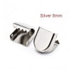 Silver, SET 2 Clipsuri metalice 8mm pentru sireturi incaltaminte plate, SIRETILA&reg;