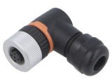 Conector LAPP M12 5 pini mamă 90&deg; IP67 pe cablu 60V