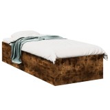 Cumpara ieftin Cadru de pat, stejar fumuriu, 90x200 cm, lemn prelucrat