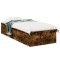 vidaXL Cadru de pat, stejar fumuriu, 90x200 cm, lemn prelucrat 3281060