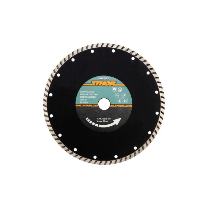 Disc diamantat turbo 230 x 2.6 mm H7,5 Sthor 08793