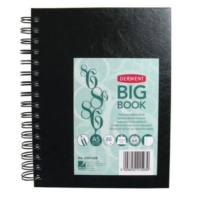 Caiet pentru schite si desen DERWENT Professional, A5, cu spira, 86 coli, 110 foto