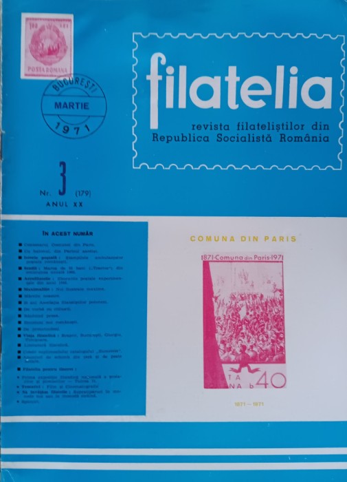 myh 15 - Filatelia - Revista filatelistilor din RSR - nr 3/martie 1971