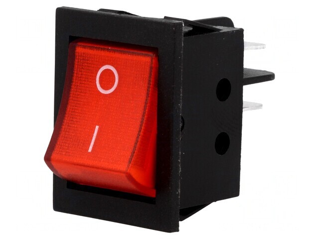 Comutator Rocker DPST ON-OFF 15A 250VAC Roșu