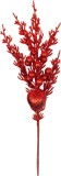 Crenguta decorativa de Craciun cu globuri rosii MagicHome, 31 cm