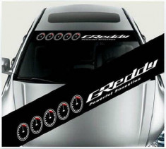 Sticker parasolar auto GREDDY (126 x 16cm) foto