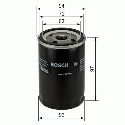 Filtru ulei FORD MONDEO III Combi (BWY) (2000 - 2007) BOSCH 0 451 103 333