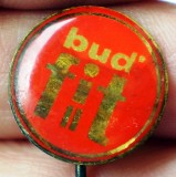 I.219 INSIGNA STICKPIN CEHOSLOVACIA TV TELEVIZIUNE MUZICA Buď fit 16mm