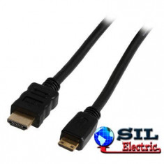 Cablu HDMI de mare viteza HDMI - mini HDMI cu Ethernet 2m negru Valueline foto