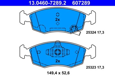 ATE 13.0460-7289.2 set placute frana,frana disc foto