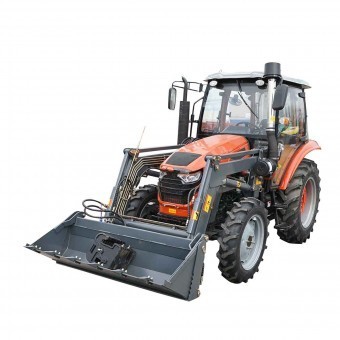 Tractor 90CP, 4x4 cu incarcator frontal, cabina inchisa, roti 14.9-30/9.5-24