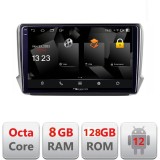 Navigatie Peugeot 208/2008 Android 12 2K QLED 8GB RAM 128GB 4G DSP