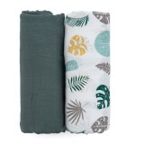 Petite&amp;Mars Misty scutece textile Misty Green 120 x 120 cm 2 buc