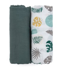 Petite&amp;Mars Misty scutece textile Misty Green 120 x 120 cm 2 buc