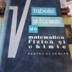 Tabele si Formule de Matematica , Fizica si Chimie pentru Uz Scolar - Gh.Calugarita , L.Ripeanu , C.Botezatu , C.Luca