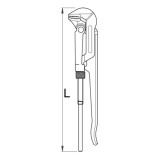 Unior 481/6 - Cleste pentru tevi cu falci drepte 335 mm 45 grade